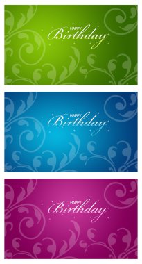 Colorful Birthday Cards clipart