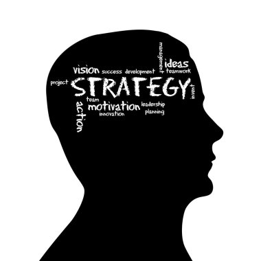 Silhouette head - Strategy clipart