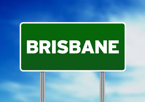 Green Road Sign - Brisbane, Australia — Stock Photo, Image