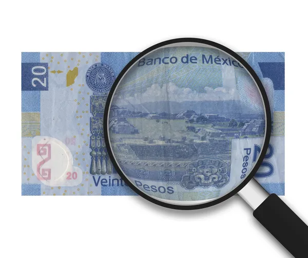 Förstoringsglas - 20 pesos — Stockfoto