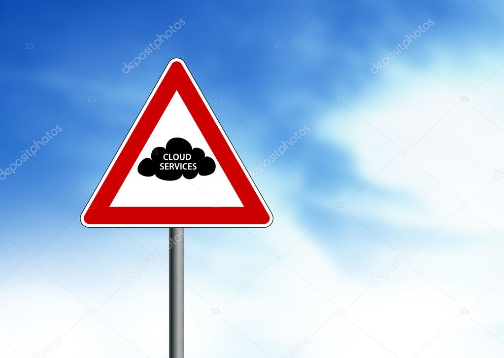 Cloud Services Road Sign