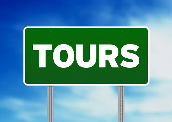 Zöld út jel - tours, Franciaország — Stock Fotó