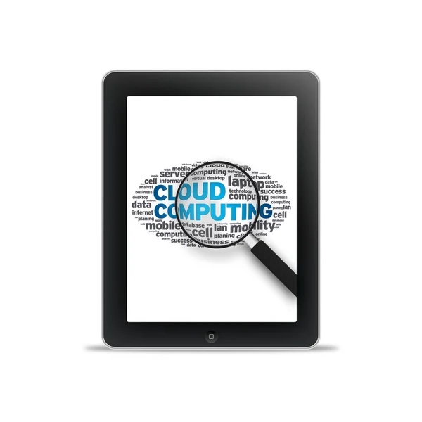 Tablet PC - Computação em nuvem — Fotografia de Stock