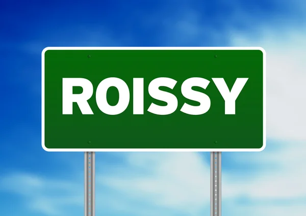 Green Road Sign - Roissy, Francia — Foto Stock