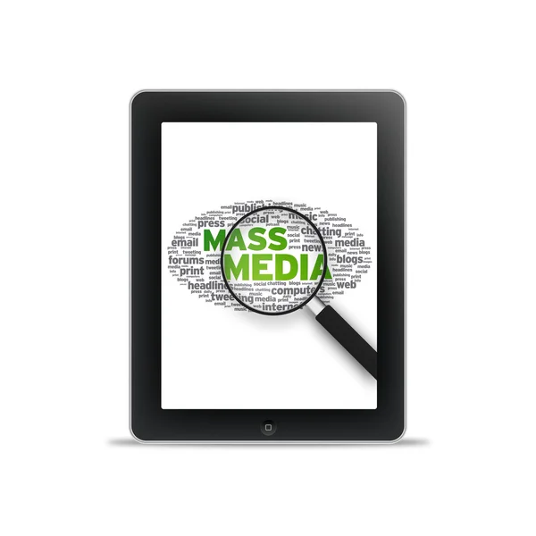 Tablet PC - Massenmedien — Stockfoto