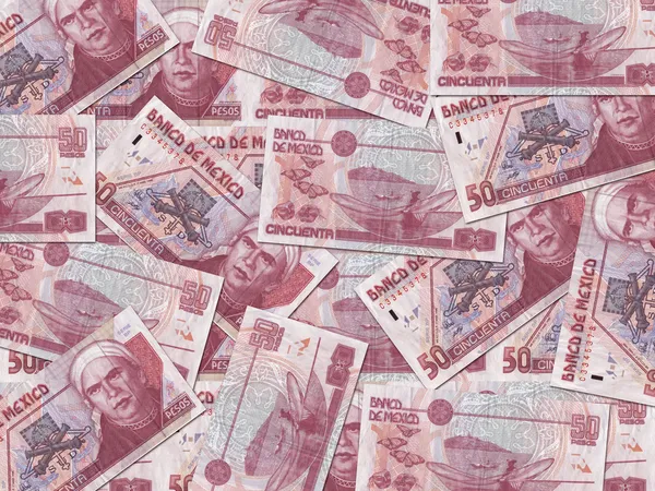 50 mexcian pesos achtergrond — Stockfoto