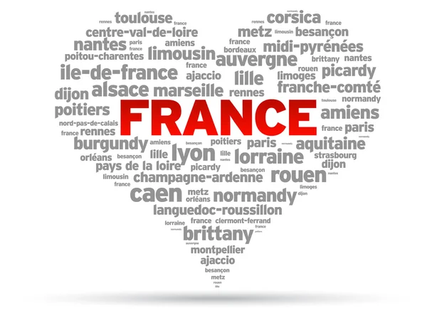 Amo la Francia — Vettoriale Stock