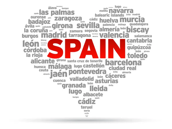 Aku cinta Spanyol - Stok Vektor