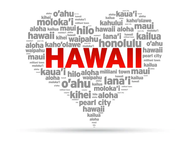 Ich liebe Hawaii — Stockvektor