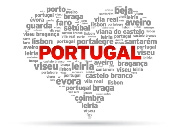 我爱葡萄牙 — 图库矢量图片