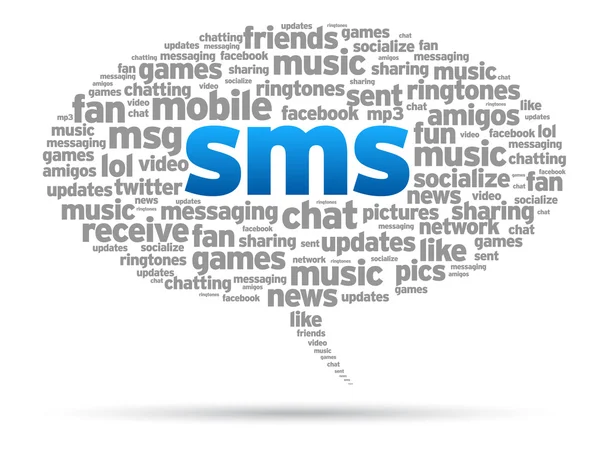 Bolha de fala - SMS — Vetor de Stock