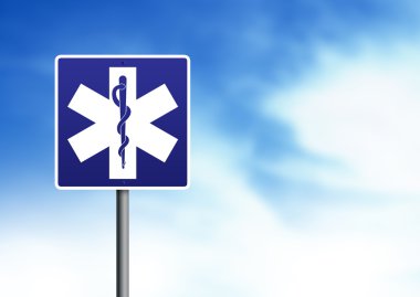 Ambulance Road Sign clipart