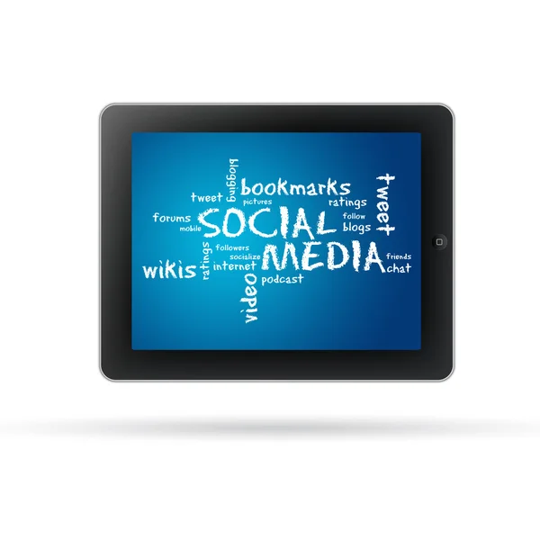Social Media Tablet PC — Stock Photo, Image