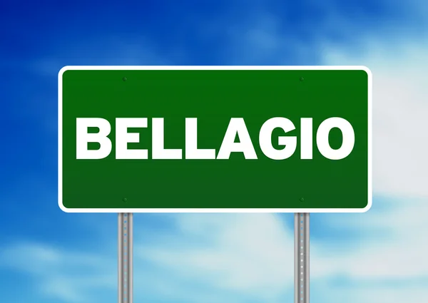 Road Sign - Bellagio, Italy — Stock Photo, Image