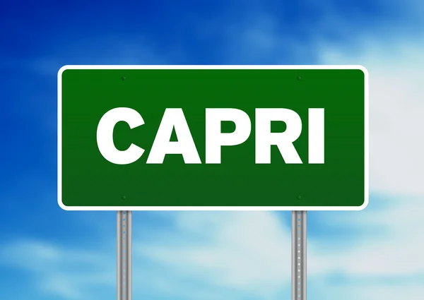 Road Sign - Capri, Italia — Foto Stock
