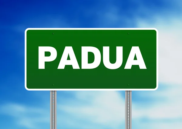 Дорожный знак - Падуя, Италия — стоковое фото