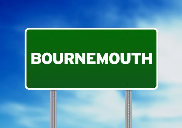 Green Road Sign - Bournemouth, England — Stock Photo, Image