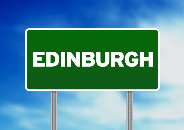 stock image Green Road Sign - Edinburgh, England