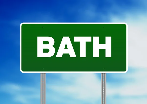 Gröna vägskylt - bath, england — Stockfoto