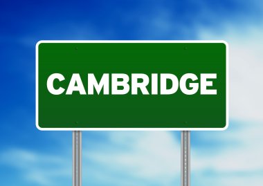 Green Road Sign - Cambridge, England clipart