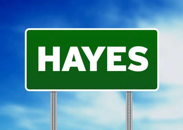 Green Road Sign - Hayes, Inglaterra — Fotografia de Stock