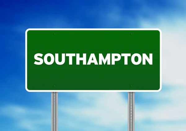 Green Road Sign - Southampton, England — Stock Photo, Image