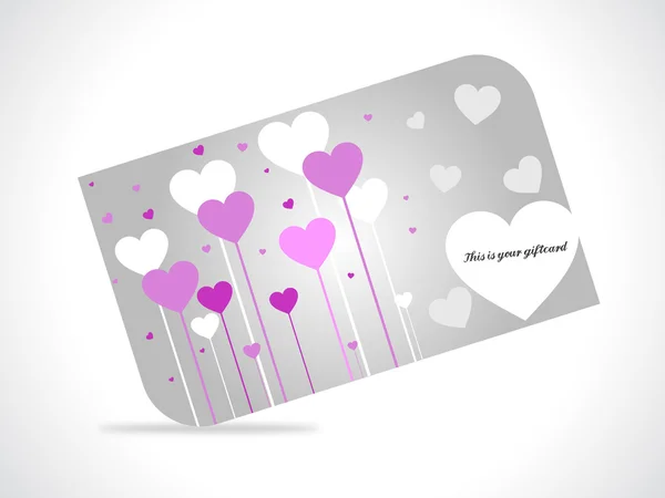 Hearts Giftcard — Stock Vector