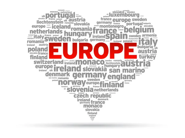 Αγαπώ την Ευρώπη — Διανυσματικό Αρχείο