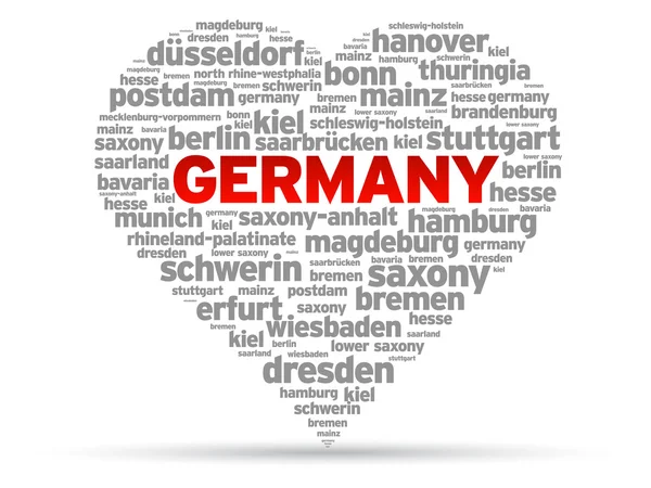 Amo la Germania. — Vettoriale Stock