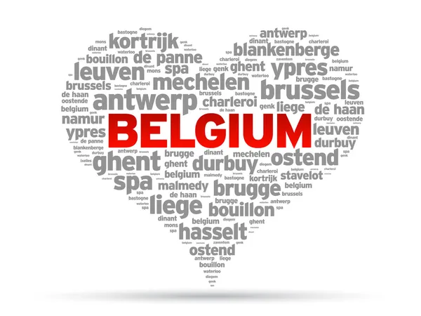 ベルギーを愛してください。 — ストックベクタ