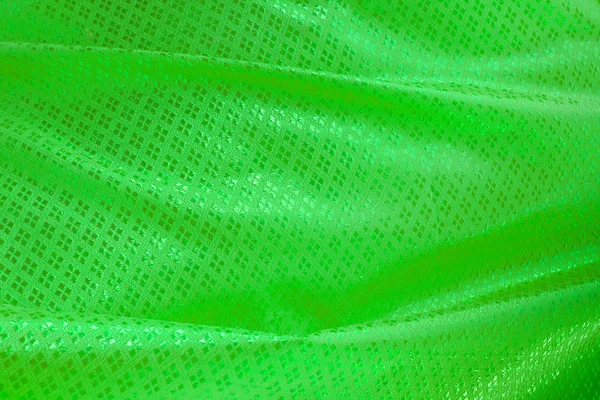 Wave of green textile — Stock Photo, Image