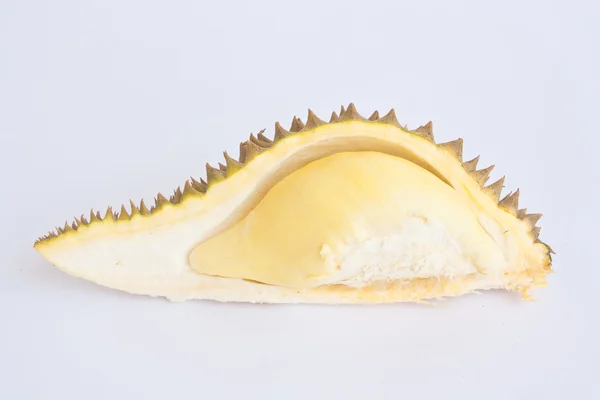 Stock image Close up of peeled durian isolated on white background.