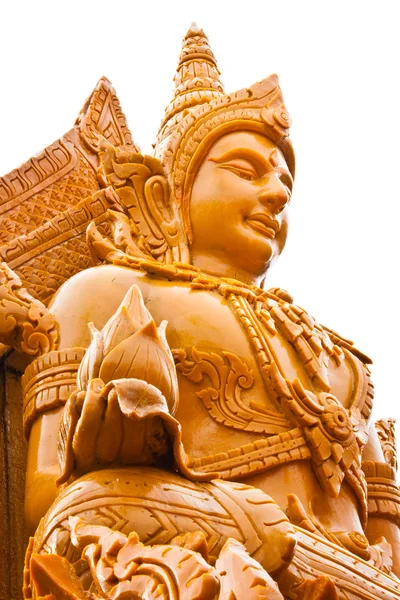 Thailändsk stil vax angel staty i ljus festival på ubonratchathani — Stockfoto
