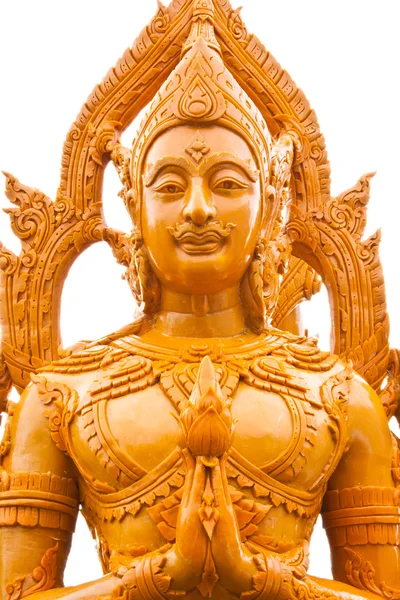 Thaise stijl wax engel standbeeld in kaars festival in ubonratchathani — Stockfoto