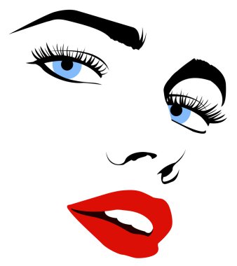 Beautiful woman face clipart