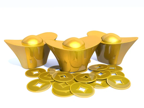 stock image Chinese gold 02