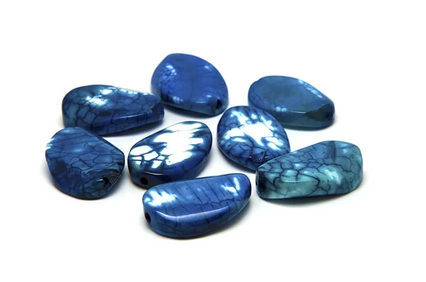 Modrý achát kameny — Stock fotografie