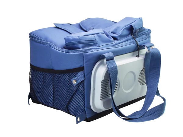 Modrá taška chladnější — Stock fotografie