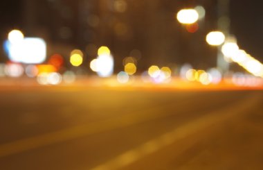 arka plan ışığı ile soyut gece yol disfocused
