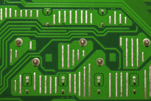 Számítógép zöld áramkör — Stock Fotó