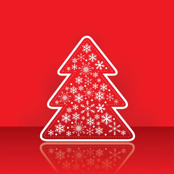 Ağaç Noel tebrik kartı — Stok Vektör