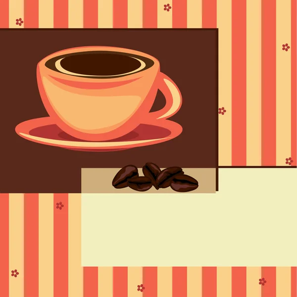 Kaffe design kort — Stock vektor