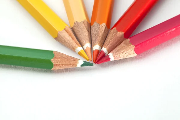 Many colored pencils — Stock fotografie