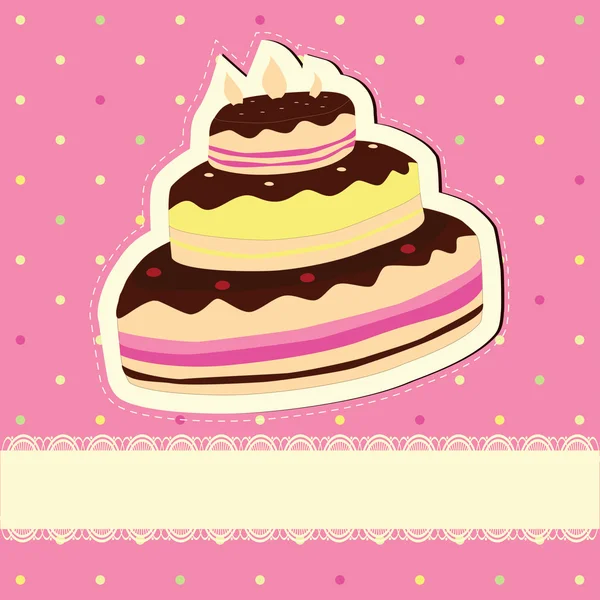 かわいい誕生日カップケーキ — ストックベクタ