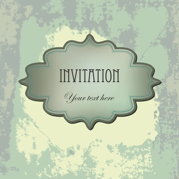 stock vector Vector vintage invitation grunge card