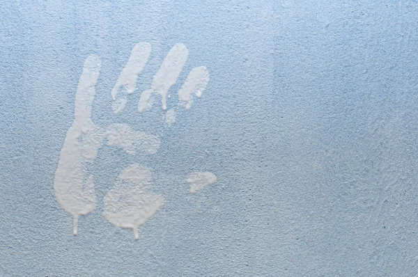 Χέρι εκτύπωσης στον τοίχο — Φωτογραφία Αρχείου