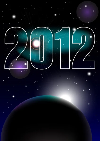 新年のお祝い 2012年背景 — ストックベクタ
