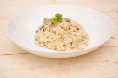 mantarlı risotto