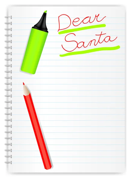 Letter to Santa — Stock Vector