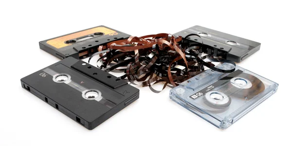 レトロなオーディオ カセット テープ — ストック写真